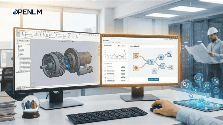 Visualisierung eines Software-Lizenz-Remix für CAD und EDA Software – Datenanalyse mit OpenLM zur Kostenoptimierung.